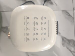 Panduan waktu memasak yang terdapat di bagian atas Air Fryer Advance ADF-24A.